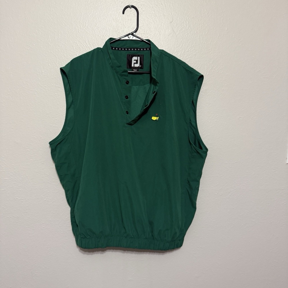 Footjoy FJ Men's Performance Golf Vest The Masters Green Size L Pullover